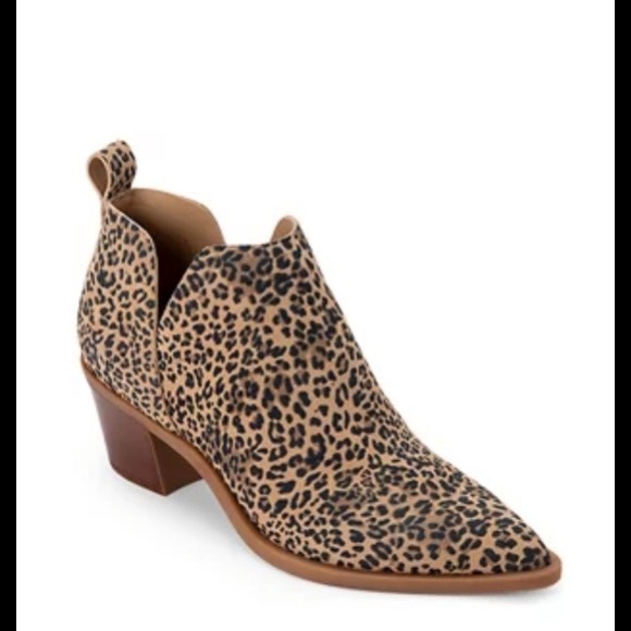 Dolce Vita Shoes - Women’s Dolce Vita Satara Stack Heeled Leopard Booties